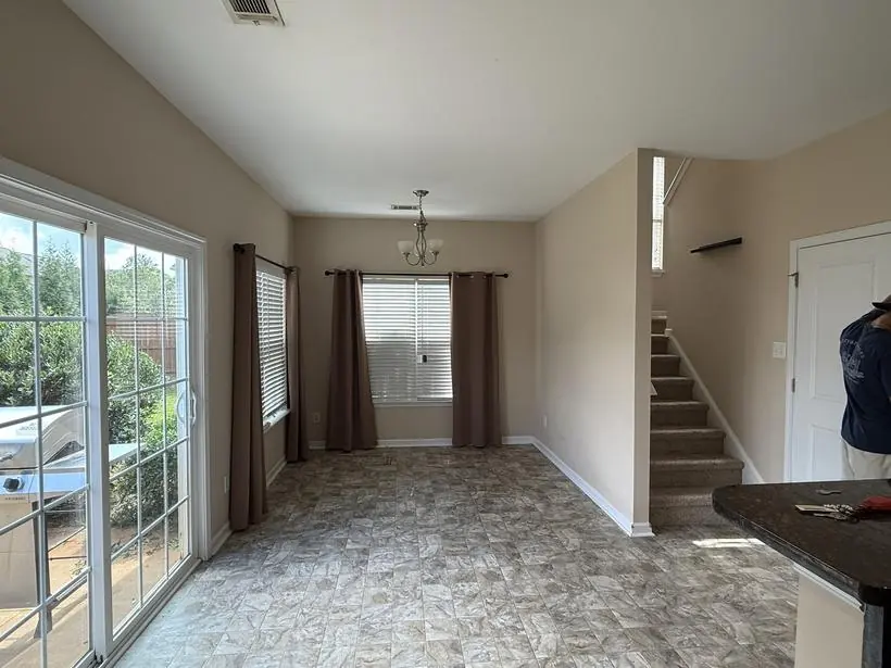 Dining & stairs — walls, rail, and stairwell — make-ready turnover by Vibrant Painting, Greenville SC